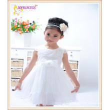2015 robe de mariage de fleurs blanches robe en tulle pour les enfants